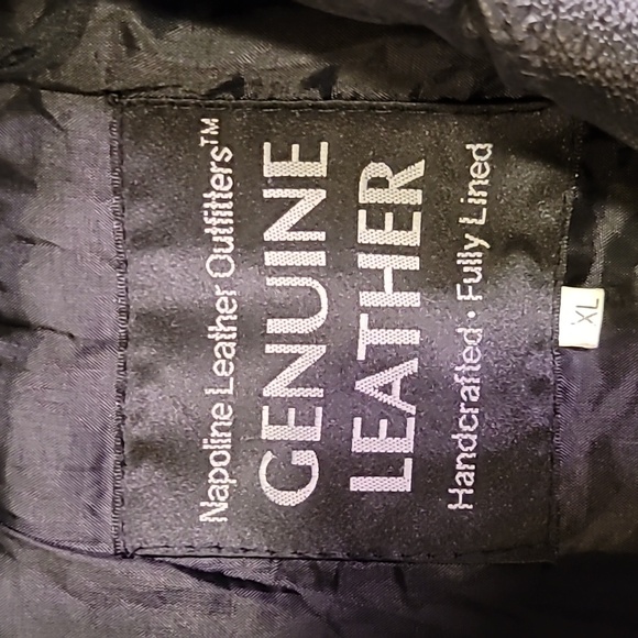 Vintage. 90s. Patchwork leather. Napoline Leather Outfitters. Bomber Jacket.  XL - Picture 2 of 16